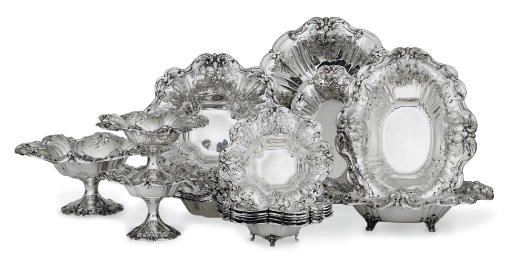A SILVER PART DINNER SERVICE