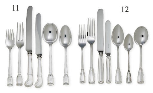 A SILVER FLATWARE SERVICE