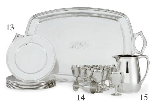 A SILVER TEA TRAY