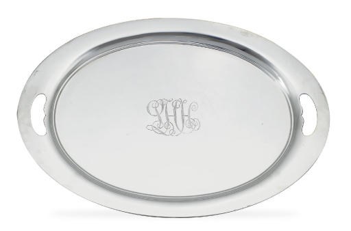 A SILVER TEA TRAY