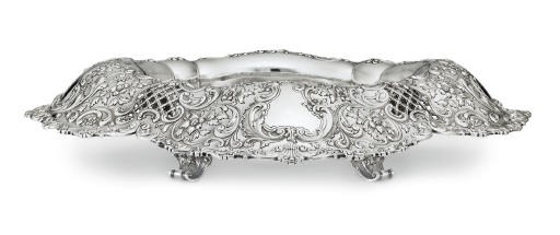A SILVER CENTERPIECE BOWL