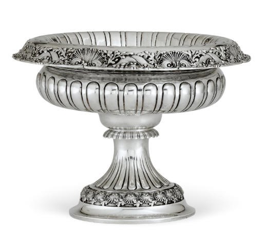 A SILVER CENTERPIECE BOWL