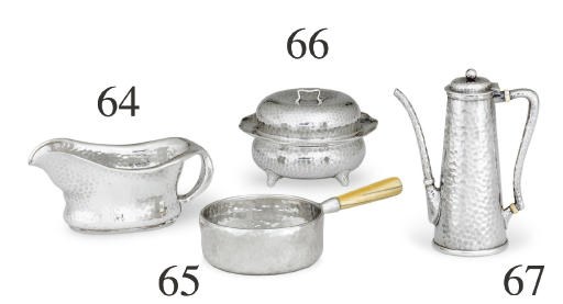 A SILVER BLACK COFFEE POT**