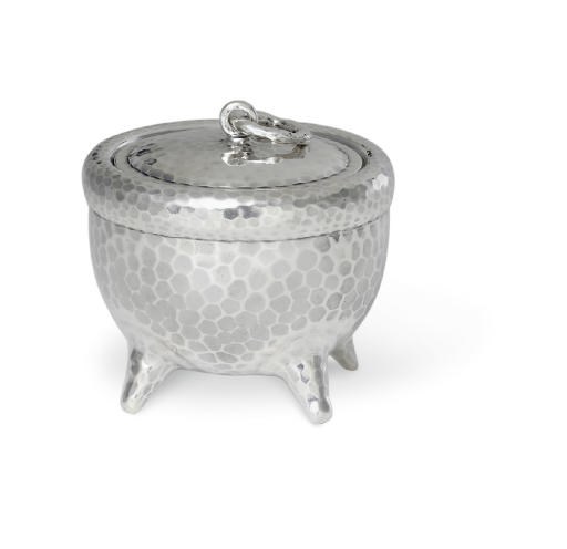 A SILVER COVERED JAR