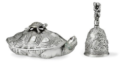 A SILVER-PLATED TERRAPIN BOWL AND COVER