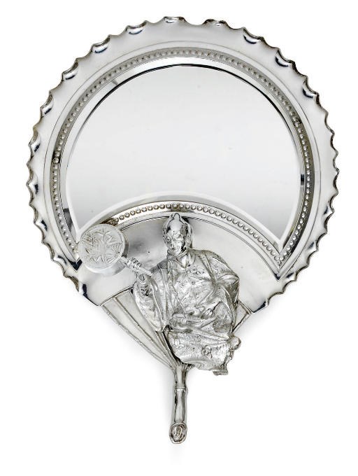 A SILVER-PLATED LOOKING-GLASS