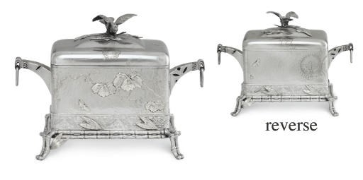 A SILVER TEA CADDY