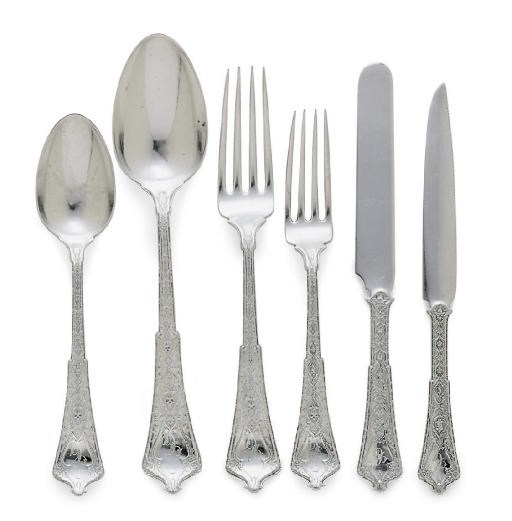 A SILVER PART FLATWARE SERVICE