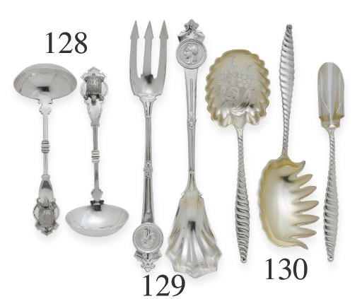 AN ASSEMBLED GROUP OF SILVER-GILT SERVING PIECES