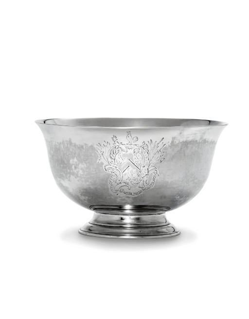 A RARE SILVER PUNCH BOWL