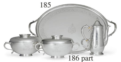 A GEORGE III SILVER TROPHY TRAY: WON BY HAIL TO REASON