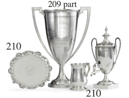 A SILVER TWO-HANDLED TROPHY CUP: WON BY STRAIGHT DEAL**