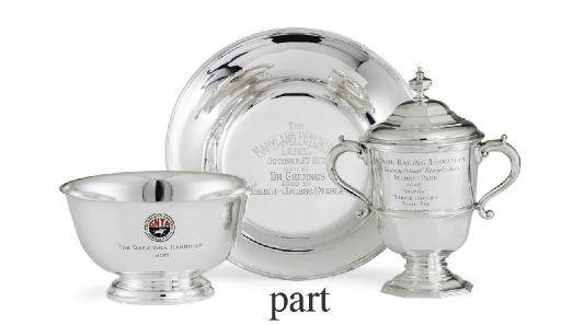 A GROUP OF SILVER HORSE TROPHIES