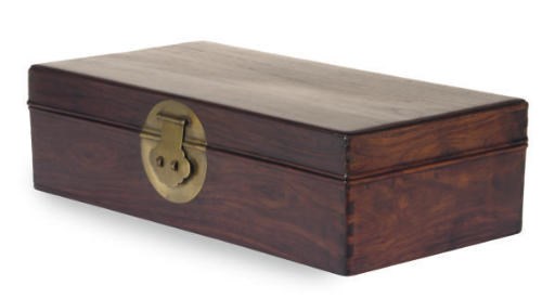 TWO CHINESE HUANGHUALI BOXES WITH HINGED COVERS,