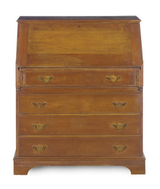 A MAHOGANY SLANT FRONT DESK,