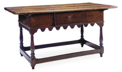 A WALNUT TAVERN TABLE