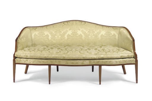 A VICTORIAN INLAID-SATINWOOD SETTEE,