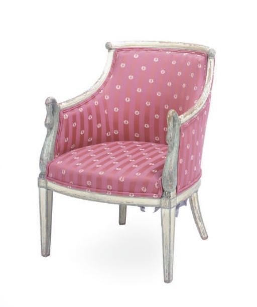 A FRENCH PAINT-DECORATED BERGERE,
