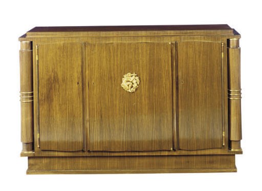 A FRENCH ART DECO GILT-METAL MOUNTED ROSEWOOD CREDENZA,
