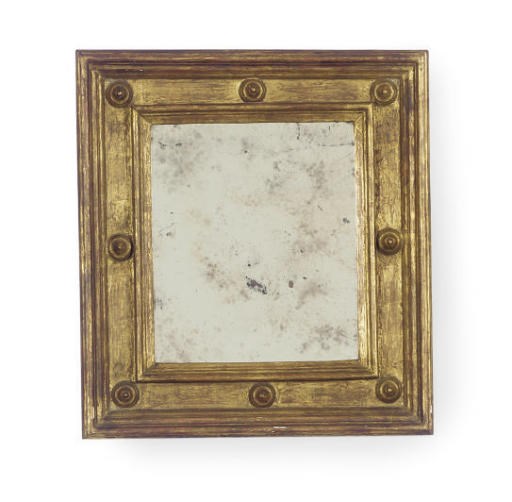 A GILTWOOD MIRROR,