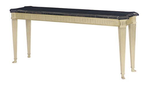 A GILTWOOD AND MARBLE TOP CONSOLE TABLE,