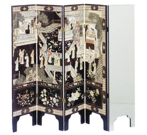 A CHINESE COROMANDEL EIGHT PANEL SCREEN