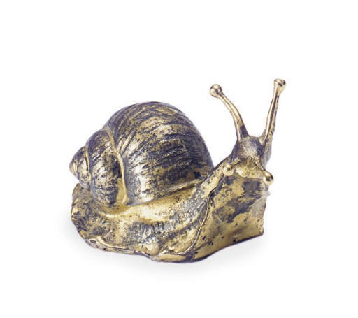 A CONTINENTAL GILT-BRONZE FIGURE OF A SNAIL,