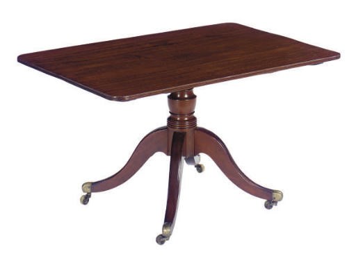 A REGENCY MAHOGANY TILT-TOP BREAKFAST TABLE,