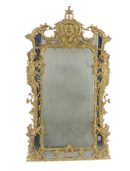 A PAIR OF GILTWOOD WALL MIRRORS,