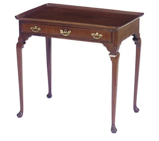 A DUTCH MAHOGANY SIDE TABLE,