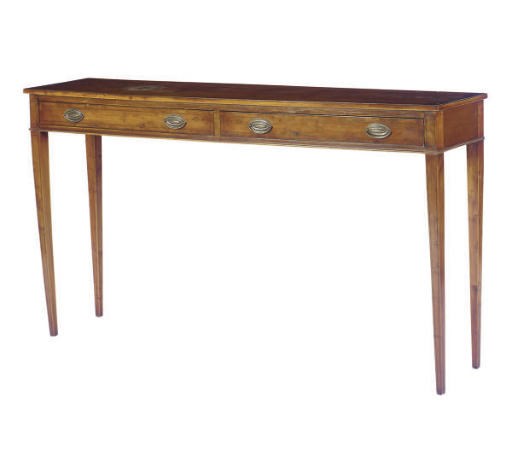 A TIGER'S EYE MAPLE AND GRAINED SERVING TABLE,