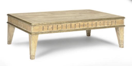 A PAINTED AND PARCEL-GILT LOW TABLE,