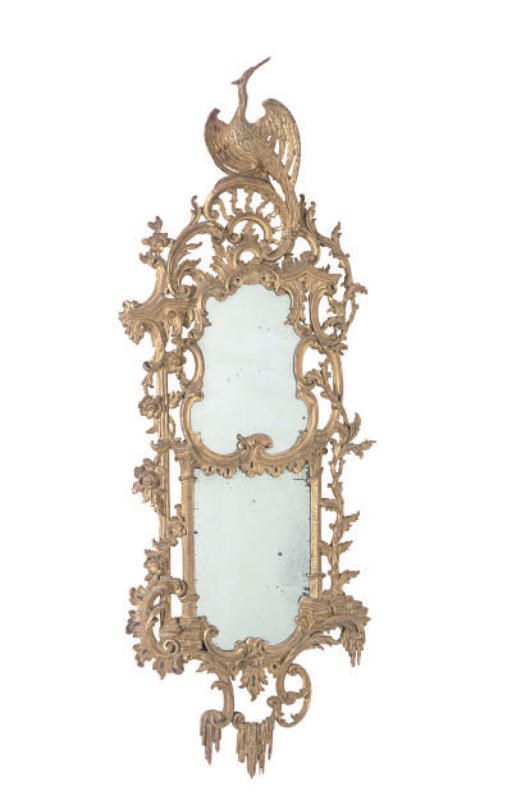 A PAIR OF ENGLISH GILTWOOD MIRRORS,