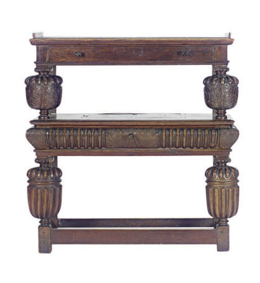 AN ENGLISH OAK BUFFET,