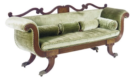 A REGENCY MAHOGANY SOFA,