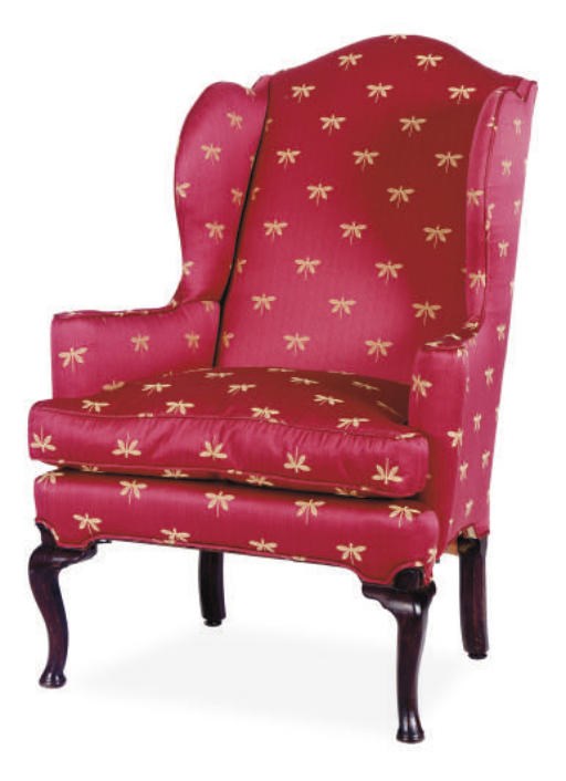 A GEORGE I WALNUT WINGBACK ARMCHAIR,