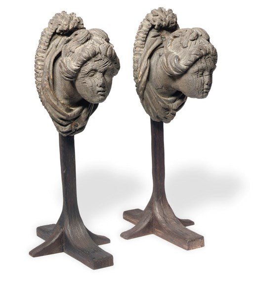 A pair of late 18th century British ship carvings
