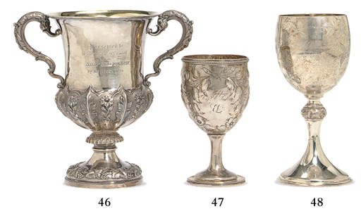 A sterling silver presentation cup