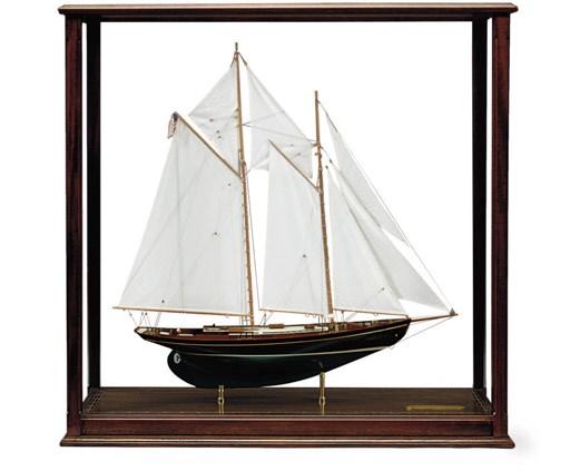 A static display model of the John Alden designed schooner Malabar X