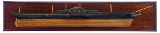 A late 19th century builder's half model of the sail/steam ship S.S. Atrato