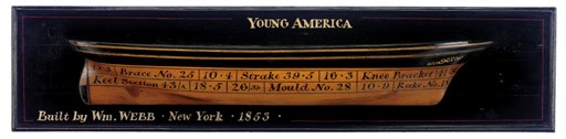 A half model of the American clipper ship Young America