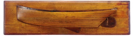 A 19th century American half model of a centerboard yacht
