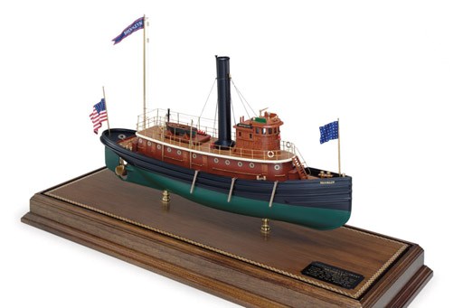 A model of the New York Harbor tugboat Brooklyn