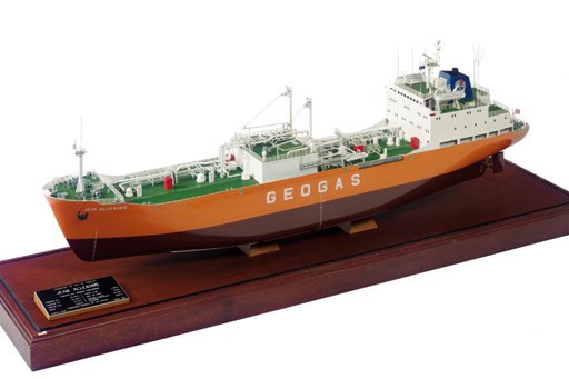 A 20th century presentation model of the M.V. Jean Alleaume GEOGAS