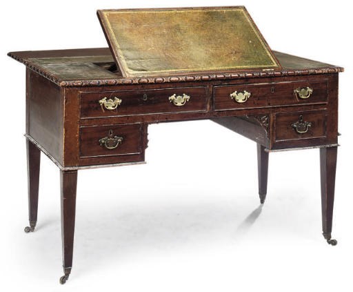 A GEORGE IV MAHOGANY ARCHITECTS DESK