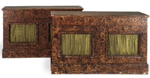 A PAIR OF SIMULATED SIDE CABINETS