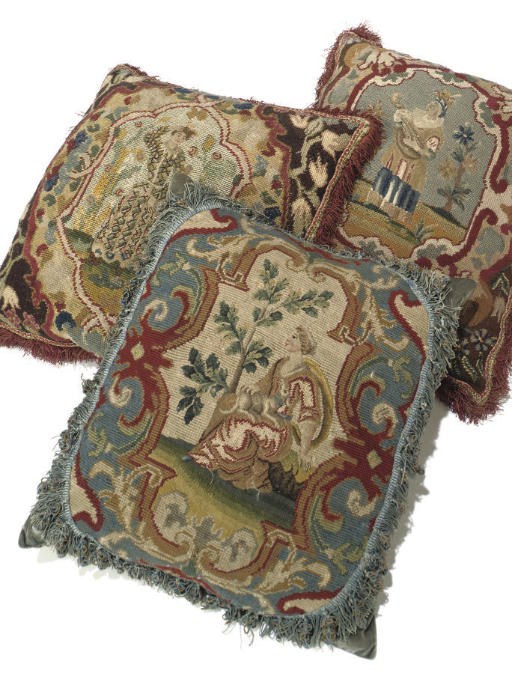 THREE EARLY 18TH CENTURY NEEDLEWORK PANELS