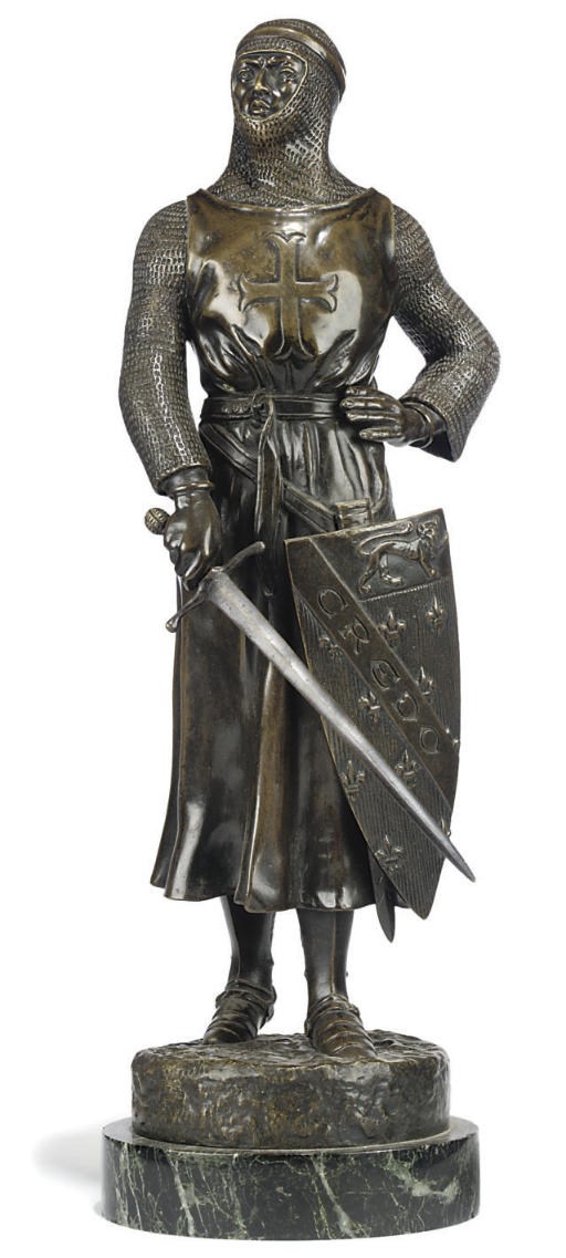 A FRENCH BRONZE FIGURE OF CREDO