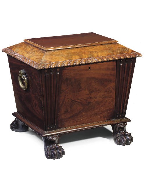 A GEORGE IV MAHOGANY CELLARETTE