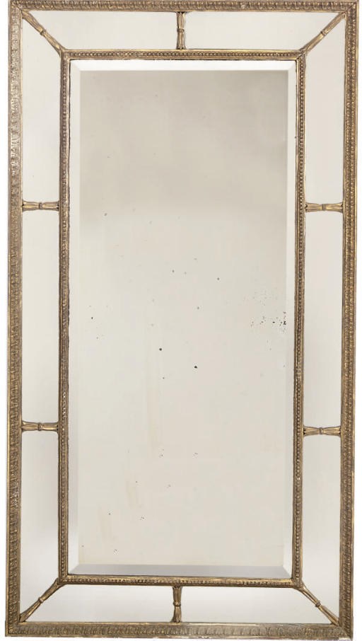 A REGENCY GILTWOOD MARGINAL MIRROR